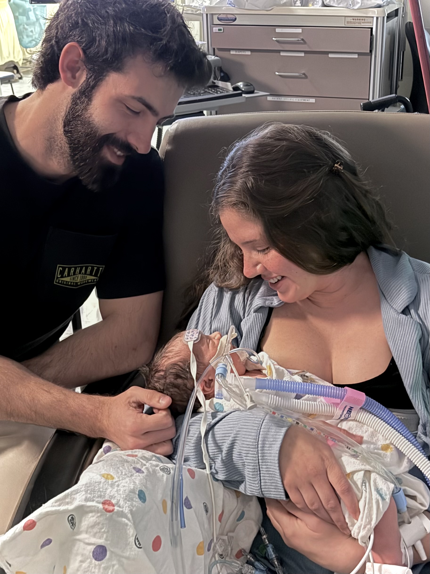 Caleb and Adriana with Samuel